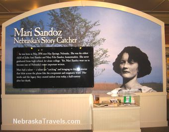 Mari Sandoz High Plains Heritage Center entrance picture display