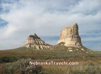 Courthouse + Jailhouse Rocks near Scottsbluff - Nebraska Travels Attractions