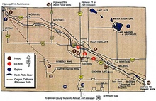 Scottsbluff Nebraska Map with area Attractions numbered